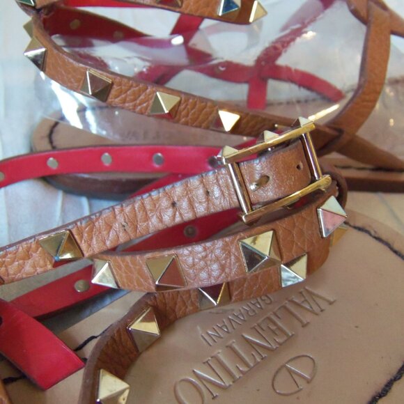 Valentino Garavani Rockstud Thong Wrap Sandals sz 41 - Picture 9 of 16